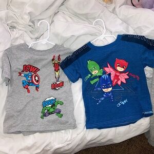 Boys 3T Marvel Avengers & PJ Mask Shirts